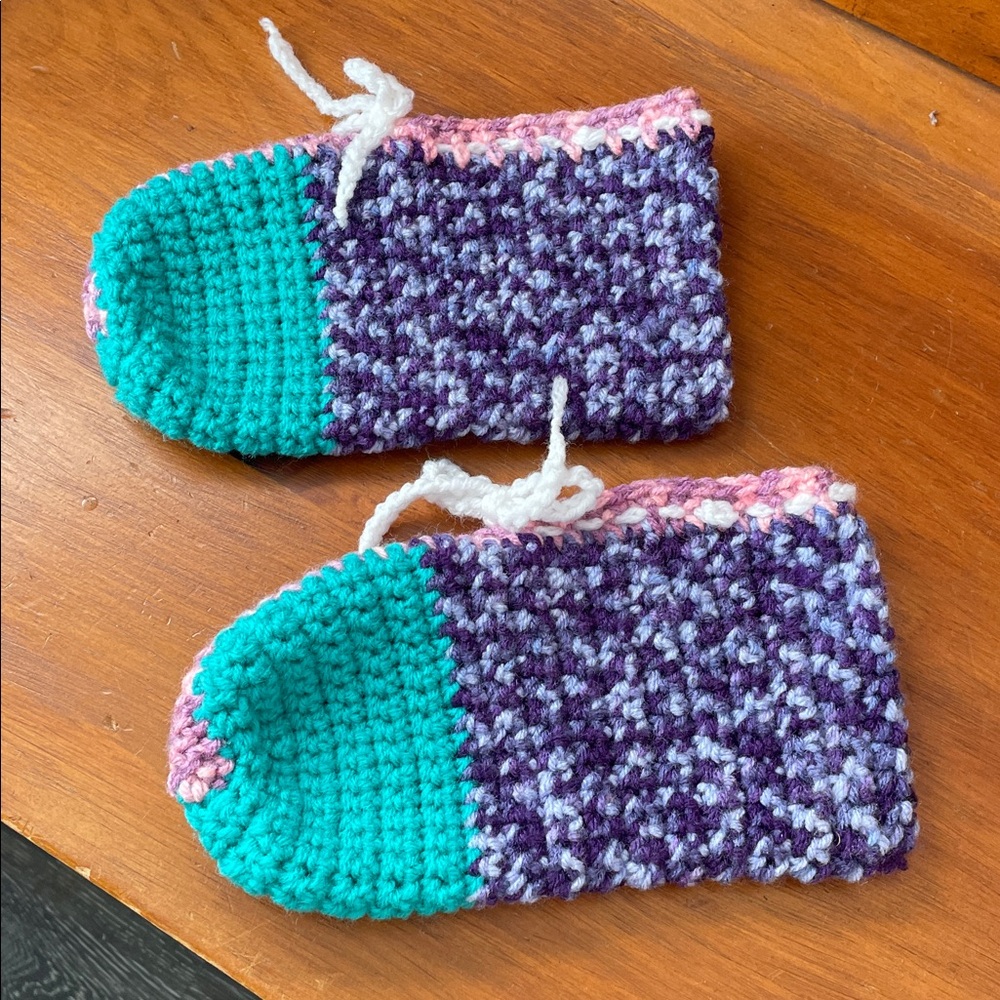 Colorful Crochet Slippers